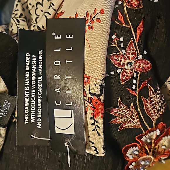 NWT Carole Little Blouse Size M 100% Silk Lining - Picture 9 of 11